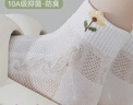 貓人女士襪子女【純棉網(wǎng)眼】春夏薄款透氣短襪女白襪子抑菌防臭襪5雙 曬單實(shí)拍圖