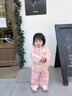 G.duck小黃鴨一周歲禮服寶寶衣服嬰兒分體套裝春秋兒童漢服唐裝小女孩 粉紅色 90 尺碼1~2歲【 80-90cm】cm 曬單實(shí)拍圖