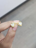 中國黃金（CHINA GOLD）黃金耳釘女足金愛(ài)心和田玉耳飾耳環(huán)生日禮物送女友老婆結婚紀念日 足金玉見(jiàn)你耳釘+LOVE玫瑰禮盒 曬單實(shí)拍圖
