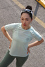 STAW世拓運動(dòng)分區散熱跑步短袖COOLMAX戶(hù)外防曬馬拉松訓練T恤男速干衣 薄荷綠 M 女 曬單實(shí)拍圖