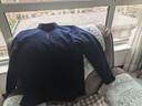 比音勒芬【輕量暖絨】春秋款男士新年時(shí)尚休閑上衣通勤磨毛長(cháng)袖立領(lǐng)T恤 25藏青色 L （105） 曬單實(shí)拍圖