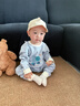 嬰蓓依嬰幼兒睡衣分體套裝春秋季寶寶秋衣秋褲小童家居服 快樂(lè )小象 110 曬單實(shí)拍圖