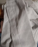 凡客誠品（VANCL）牛津紡襯衫男士春秋季通勤休閑外套日常百搭條紋襯衣 T藍白條 M 曬單實(shí)拍圖