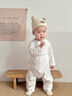 荊鑰兒寶寶分體套裝萊賽爾睡衣春夏新款睡衣家居服長(cháng)袖a類(lèi)嬰幼兒衣服 白色 59 建議6-11斤 曬單實(shí)拍圖