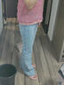 菡芬微喇牛仔褲女高腰2026年春季新款顯瘦修身不貼退四面彈喇叭馬蹄褲 淺藍色 M 曬單實(shí)拍圖