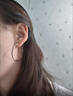 妙奕嘉耳釘純銀銀針耳飾女生生日禮物女2025新款耳圈圓圈925銀耳環(huán)首飾 925銀針大耳圈直徑【40mm一對】 曬單實(shí)拍圖