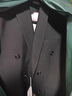 休塔【高彈力】男士西服套裝新郎結婚訂婚禮服正裝英倫風(fēng)商務(wù)休閑西裝 黑色雙排扣 【上衣+褲子】?jì)杉?M 【46A】 拍下可備注褲子碼數 曬單實(shí)拍圖