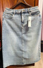 熱風(fēng)女士牛仔半身裙春秋新款基礎百搭高腰牛仔裙子顯瘦a字裙 06蘭色 XL 曬單實(shí)拍圖