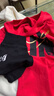 NIKE3BRAND 耐克男女童紅色拜年服拼接長(cháng)袖T恤柔軟舒適休閑衣服 曬單實(shí)拍圖
