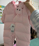 巴拉巴拉嬰兒羽絨服連體衣冬裝新款寶寶男童女童哈衣爬服加厚保暖萌趣 粉色小貓-白鴨絨 73 cm-充絨量74g 曬單實(shí)拍圖