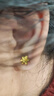 六福珠寶38節禮物 足金梔子花黃金耳釘 計價(jià) G01G0027DS 約1.03克 曬單實(shí)拍圖