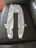 心楠女童連褲襪棉襪寶寶兒童純色春秋冬打底褲嬰加厚加絨保暖褲襪外穿 白色蝴蝶結【加絨款】 6-8歲 (XL) 建議身高110-120cm 曬單實(shí)拍圖