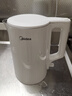 美的（Midea）電熱水壺家用燒水壺泡茶0涂層食品級304不銹鋼自動(dòng)斷電雙層防燙全鋼無(wú)縫1.5L大容量 MK-HJ1566 曬單實(shí)拍圖
