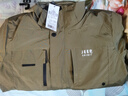 JEEP SPIRIT【三防科技】沖鋒衣男三合一可拆卸多口袋工裝外套防風(fēng)防水夾克男 卡其色 L (建議125-135斤) 曬單實(shí)拍圖