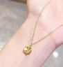 中國黃金（CHINA GOLD）18K黃金四葉草吊墜女款百搭K金項鏈婦女節生日禮物送女友老婆 京速達*18K金四葉草吊墜【贈純銀鏈】 金重約0.15g【多退少補，以實(shí)際到手為準】 曬單實(shí)拍圖