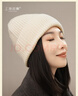 上海故事帽子冬季女秋冬新品日系多色純色針織帽子冬季女100%羊毛大頭圍 曬單實(shí)拍圖