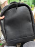 INSHE男士雙肩包2025新款大容量通勤商務(wù)真皮旅行背包14寸筆記本電腦包 黑色 曬單實(shí)拍圖