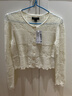 UR2026春季新款女裝粉彩風(fēng)氣質(zhì)鏤空肌理提花針織開(kāi)衫UWM960022 米白 M 曬單實(shí)拍圖