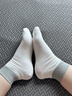貓人（MiiOW）100%純棉短襪吸汗透氣親膚舒適網(wǎng)眼透氣夏季薄款休閑百搭男女船襪 白色+黑色+藍色+綠色+淺灰  【高彈襪口防滑不勒】 5雙 均碼 (純棉吸汗 透氣親膚) 曬單實(shí)拍圖