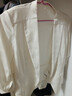 EP雅瑩[真絲系列]女裝 收腰七分袖薄款職場(chǎng)西裝外套 商場(chǎng)同款1118A 白色 M 曬單實(shí)拍圖