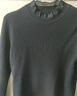 三彩2025冬季新款純色針織衫玻璃紗拼接毛衫內搭打底衫修身M 漆黑色 L 165/88A 曬單實(shí)拍圖