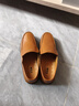 木林森（MULINSEN）男鞋商務(wù)休閑簡(jiǎn)約舒適套腳豆豆鞋男黃棕 43碼 8028 曬單實(shí)拍圖