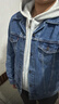 Levi's李維斯情侶同款美式經(jīng)典復古休閑時(shí)尚潮牌修身牛仔夾克外套 中藍色 72334-0130 XL 曬單實(shí)拍圖