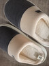 潔麗雅（Grace）棉拖鞋男士秋冬季室內防臭防滑居家保暖厚底踩屎感拖鞋男款冬天 曬單實(shí)拍圖