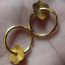 搶【金耳環(huán)】香港純合金沙金耳環(huán)女款梅花耳圈不掉色耳飾送媽媽 新4.30克 限價(jià)一天-僅剩8件 曬單實(shí)拍圖