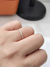 銀戒指999足銀素圈戒指女閨蜜小指尾戒中指小眾設計男式情侶對戒 細款 光面 21號 曬單實(shí)拍圖