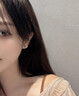 BJYLS999足銀四葉草耳釘女士純銀高級感耳環(huán)耳飾品耳墜生日禮物送女友 白色-999足銀四葉草耳釘 曬單實(shí)拍圖