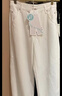 茵曼簡(jiǎn)約通勤闊腿直筒長(cháng)褲夏秋女裝高腰顯瘦寬松休閑褲子 珍珠白 26  曬單實(shí)拍圖