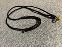 蕭柏米恩卡扣吊墜掛繩手工編織金墜蜜蠟佛牌掛脖項鏈繩和田玉掛墜繩子粗款 金色扣+黑色繩 曬單實(shí)拍圖