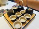 京東京造 茶具整套 功夫茶具陶瓷套裝茶壺茶杯茶盤(pán)【黑陶提梁壺】 12件套  曬單實(shí)拍圖