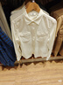 優(yōu)衣庫女裝全棉工裝襯衫/長(cháng)袖襯衣外套479579 01 乳白色 XS 曬單實(shí)拍圖