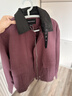 UR冬季新款女裝休閑工裝拼接翻領(lǐng)雙口袋外套UWM150105 灰紫 M 曬單實(shí)拍圖