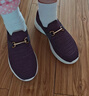 足力健老人鞋春季新款女鞋套腳媽媽鞋軟底散步鞋休閑女鞋 6040K絳紫38 曬單實(shí)拍圖