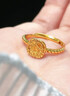 老鳳祥拉絲小方糖黃金戒指足金開(kāi)口戒平安夜圣婦女節38女神節禮物母親節 約3.3g足金小方糖開(kāi)口戒指 曬單實(shí)拍圖