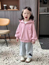 歐姆熊女童春秋款衛衣外套2026新款小女孩寶寶開(kāi)春洋氣上衣兒童春裝衣服 紫粉色【小象貼標開(kāi)衫連帽衛衣】 110 cm 曬單實(shí)拍圖