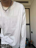 凡客誠品（VANCL）純棉長(cháng)袖T恤男春秋季圓領(lǐng)內搭衣服休閑寬松透氣打底衫 白色 L 曬單實(shí)拍圖