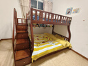 楓軒堂胡桃木 兒童上下床實(shí)木高低床雙層床上下鋪床兩層木床子母床 衣柜款【CQC環(huán)保認證】 上鋪寬130下鋪寬150 曬單實(shí)拍圖