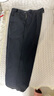 秋冬厚款【彈力】中老年休閑男士西褲高腰深檔抗皺爸爸裝褲子寬松 黑色無(wú)后口袋AP【一條】 33【腰圍二尺六】 曬單實(shí)拍圖