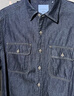 優(yōu)衣庫合作款/男裝女裝牛仔襯衫/水洗產(chǎn)品長(cháng)袖襯衣484245 68 深藍色 M 曬單實(shí)拍圖