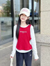 ONEDEW國際品牌童裝女童百搭上衣春秋新款兒童圓領(lǐng)假兩件長(cháng)袖T 紅色 140 cm 曬單實(shí)拍圖