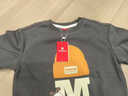 巴布豆（BOBDOG）男童女童春秋童裝酷帥氣時(shí)髦新款男孩圓領(lǐng)衛衣兒童衣服 石墨灰120 曬單實(shí)拍圖