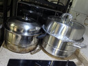 康巴赫304不銹鋼雙層蒸鍋蒸籠復底大湯蒸鍋多功能鍋具32cm燃氣灶通用 曬單實(shí)拍圖