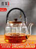 雅集耐熱玻璃茶壺茶具提梁壺煮茶器茶水分離蒸煮二用木把提梁壺1300ml 曬單實(shí)拍圖