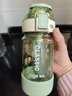 希樂(lè )（cille）吸管喝水杯女士tritan瓶高顏值學(xué)生杯子大容量夏季便攜戶(hù)外涼水壺 綠色520ml【tritan材質(zhì)/雙飲款】 曬單實(shí)拍圖