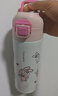 富光兒童水杯316保溫杯大容量杯子小學(xué)生上學(xué)專(zhuān)用安全鎖扣直飲吸管杯 蓬蓬兔粉400ml（直飲款+吸管蓋） 曬單實(shí)拍圖