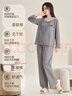 瑪倫薩睡衣女純棉100%春秋季2025新款可外穿條紋淑女風(fēng)長(cháng)袖長(cháng)褲家居服 曬單實(shí)拍圖